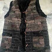 Мужская одежда handmade. Livemaster - original item Vest made of natural sheep fur. Handmade.