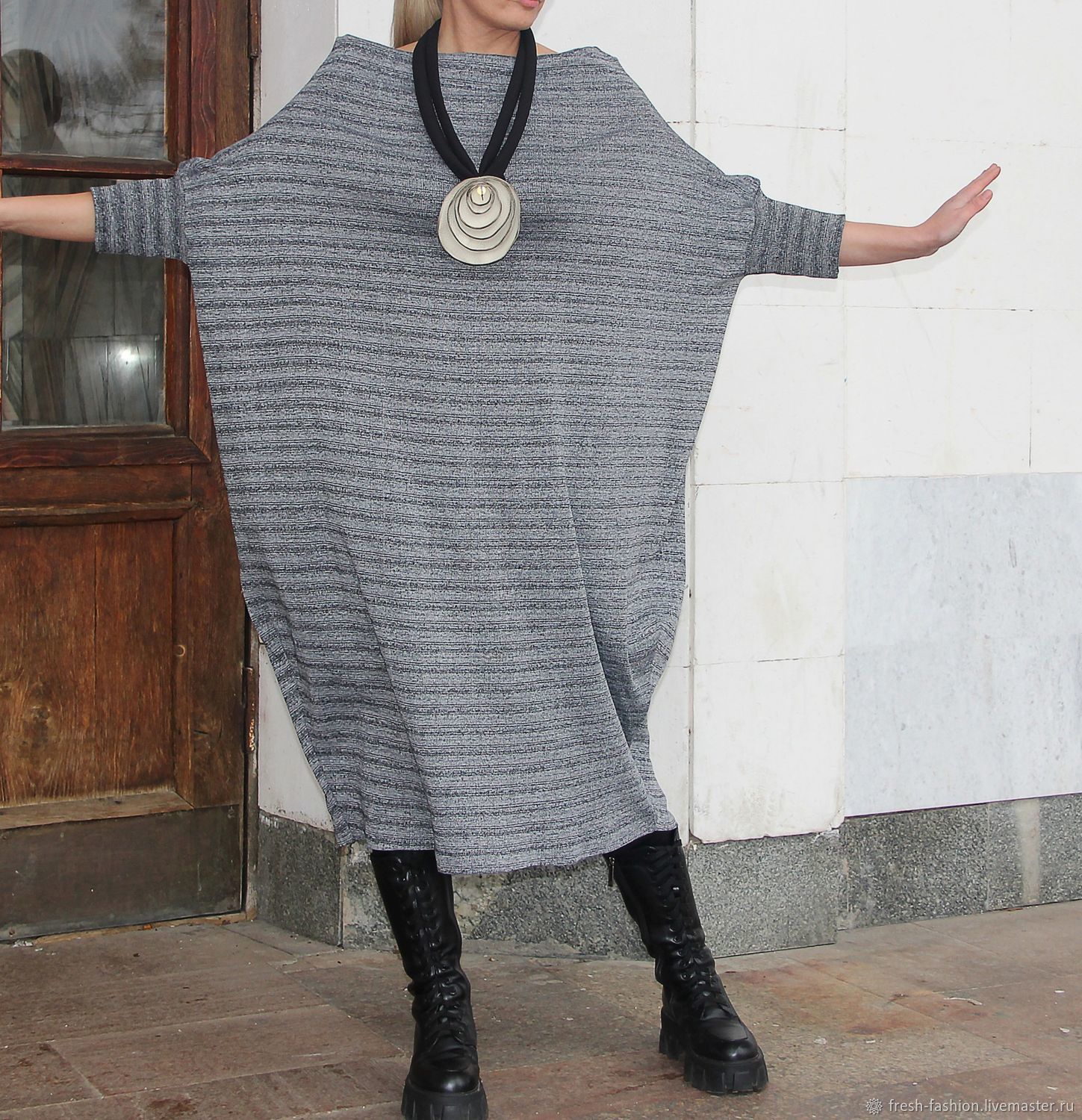 Платье бохо оверсайз с широким воротником, Платья, Смоленск,  Фото №1