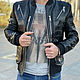 Crocodile and lamb leather jacket. Mens outerwear. exotiqpython. Online shopping on My Livemaster.  Фото №2