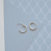 Украшения handmade. Livemaster - original item Hoop earrings: Jump rings 12mm.Silver earrings rings. Handmade.