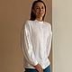 Women's linen shirt Lyudmila, color white. Shirts. molinialife. My Livemaster. Фото №4