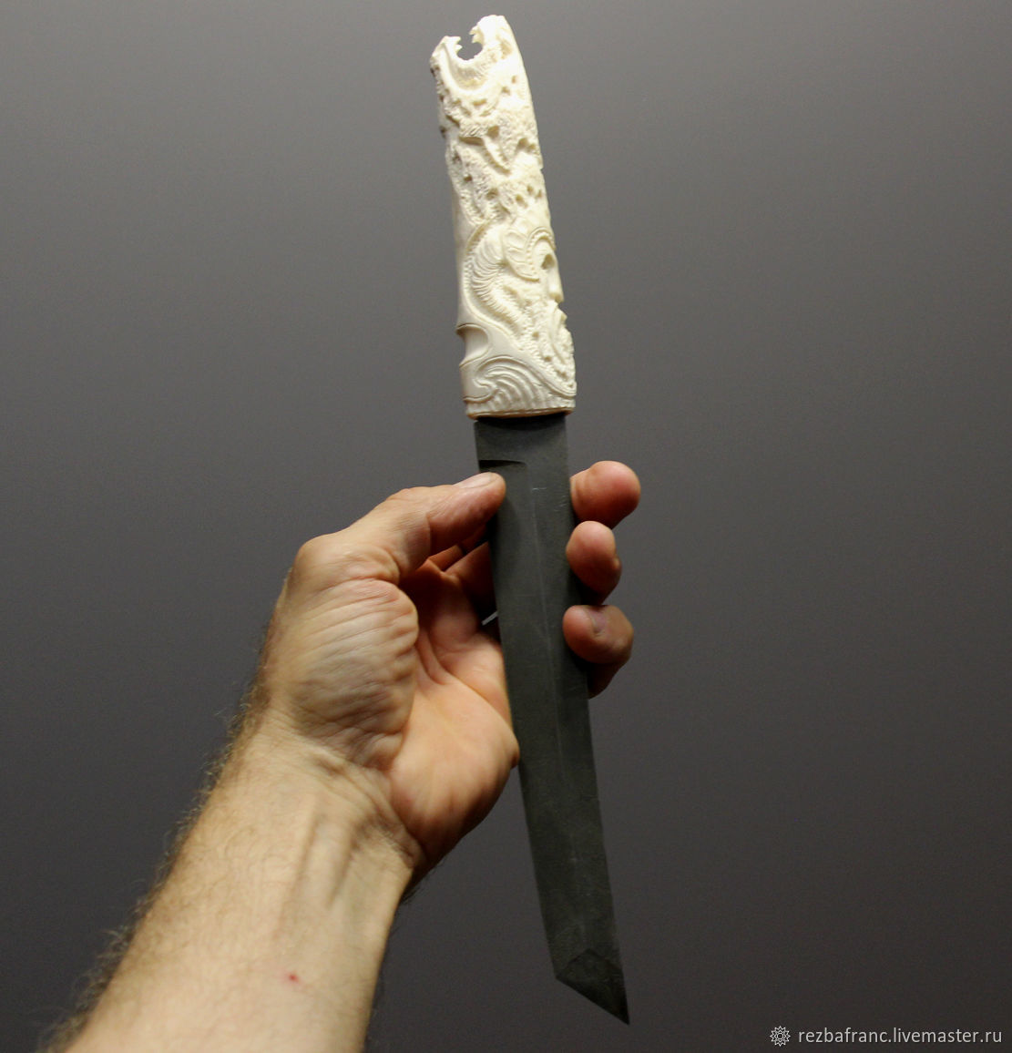 Танто Вервольф ( рог лося,дамаск)кк8 купить в интернет-магазине Ярмарка ...