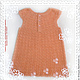 Knitted baby dress for girls "Delicate peach". . Magic lace. Online shopping on My Livemaster.  Фото №2