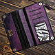 Фиолетовый кошелек из состаренной кожи. Кошельки. Creative Leather Workshop. Ярмарка Мастеров.  Фото №6
