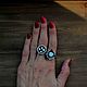 Silver ring with natural stones: tourmaline and garnet. Women's. Rings. Natali Batalova. My Livemaster. Фото №4