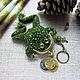 keychain: Frog from beads keychain-coin box. Key chain. SilkArt Tatyana. Online shopping on My Livemaster.  Фото №2