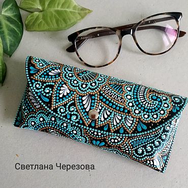 Сумки ручной работы. Ярмарка Мастеров - ручная работа Очечник  "Бирюза". Handmade.