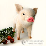Куклы и игрушки handmade. Livemaster - original item Chrona pig – the pig is felted from wool, felted toy (pig). Handmade.