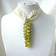 Summer Pendant - Pendant and Earrings Olive jade Grape bunch. Jewelry Sets. Dorida's Gems (Dorida-s-gems). My Livemaster. Фото №4
