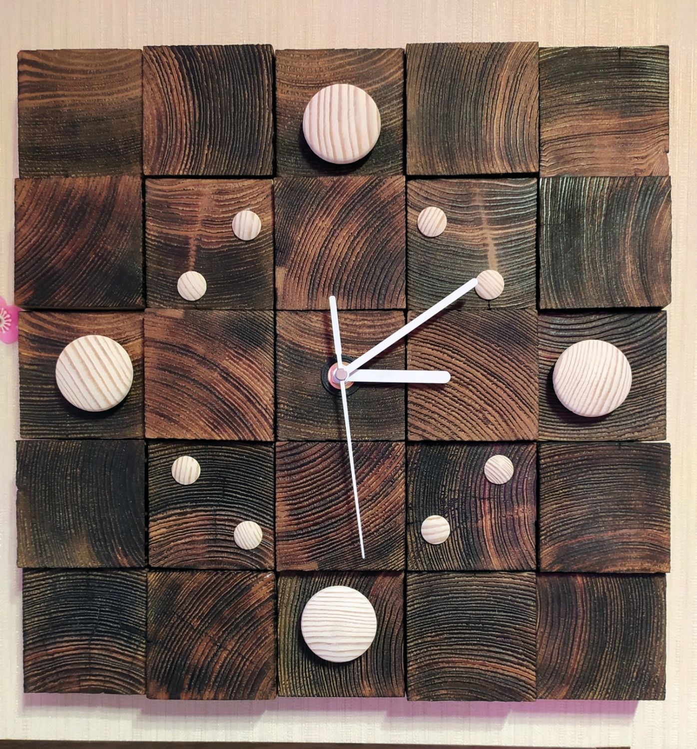 Часы из дерева ручной работы в интернет-магазине Ярмарка Мастеров по цене 3612.5 ₽ – SB0XCRU