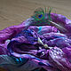 Order Scarf silk "Sea nymph". Scarf silk batik. Pictures and silk. Livemaster. . Scarves Фото №3