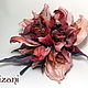Rose brooch ' Shaina'. Silk flowers, cloth flowers. Flowers. Dizani. My Livemaster. Фото №4