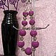 The beads felt 'Purple mood', Necklace, Voronezh,  Фото №1