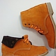 Замшевые ботинки оранжевого цвета , высокие. Ботинки. ELVIRA. Интернет-магазин Ярмарка Мастеров.  Фото №2