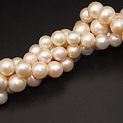 Материалы для творчества handmade. Livemaster - original item Natural Cream Pearl Beads Class AAA 9 mm. Handmade.