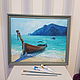 Painting Seascape 'Blue Lagoon' oil Painting. Pictures. jakovishina. My Livemaster. Фото №4