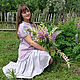 Linen dress Lilac fairy tale, boho dress made of linen summer. Dresses. Lara (EnigmaStyle). My Livemaster. Фото №5