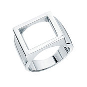 Украшения handmade. Livemaster - original item Ring: Ring large figured with a circle 925 silver minimalism. Handmade.