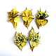 Yellow brooch for positive mood Yellow flower. Brooches. De-Si-Re. My Livemaster. Фото №6
