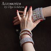 Одежда handmade. Livemaster - original item Bracelets with rhinestones WoW. Handmade.