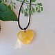 Amber Heart Pendant made of natural amber yellow matte. Pendant. BalticAmberJewelryRu Tatyana. My Livemaster. Фото №6