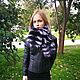 Меховой шарф из меха чернобурки 2х оттенков, Шарфы, Москва,  Фото №1
