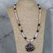 Украшения handmade. Livemaster - original item Pearl necklace with a Baroque pendant