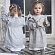 Dress for girls linen Amelia gray, Childrens Dress, Kaliningrad,  Фото №1