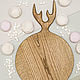 Tabla de cortar redonda de 30 cm con cuernos, color ' nogal'. Cutting Boards. derevyannaya-masterskaya-yasen (yasen-wood). Online shopping on My Livemaster.  Фото №2