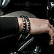 Onyx Men's Bracelet made of onyx and Silver, Bead bracelet, Magnitogorsk,  Фото №1