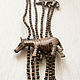 Wooden necklace "life is zebra". Necklace. art-o-bus. Online shopping on My Livemaster.  Фото №2