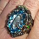 Order Ring Solveig, with natural Topaz and chrysolites. SELENA. Livemaster. . Ring Фото №3