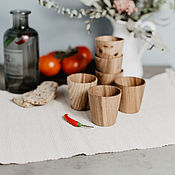 Посуда handmade. Livemaster - original item Set of wooden glasses made of elm (elm) 6 pcs. R18. Handmade.