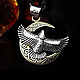 Pendant Eagle and a crescent of 925 unisex, Pendants, Moscow,  Фото №1