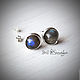 Silver stud earrings with labradorite 'Dreams' 925 silver. Stud earrings. Author studio Kamelya - Polina. Online shopping on My Livemaster.  Фото №2