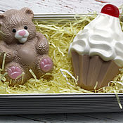 Косметика ручной работы handmade. Livemaster - original item The soap set Bear with a sweet tooth. Handmade.