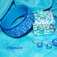 Earrings, pendant, bracelet, blue geometry set, Jewelry Sets, Moscow,  Фото №1