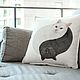 Pillow with the author's drawing ' Yin Yang'. Pillow. stroganoff. Online shopping on My Livemaster.  Фото №2