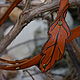  Thin belt of leather ' Red leaf', Belt, Chernomorskoe,  Фото №1