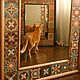Настенное зеркало "Геометрия" в деревянной раме. Зеркала. --  Фисюк Юлия  -- точечная роспись. Ярмарка Мастеров.  Фото №4