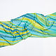 Order Green-turquoise silk scarf with hand-painted, jacquard. ArtBeklov. Livemaster. . Wraps Фото №3