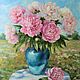 Summer with peonies. Oil painting, Pictures, Moscow,  Фото №1