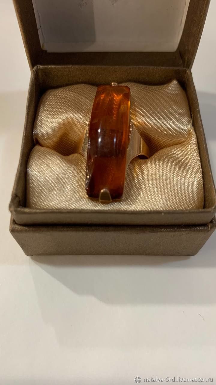 Перстень: золотое кольцо с янтарем 583пр в интернет-магазине на Ярмарке ...
