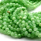Материалы для творчества handmade. Livemaster - original item Onyx green 6 mm, 28951140 beads ball smooth, natural stone. Handmade.