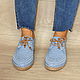 Order Knitted sneakers, blue cotton. florina34. Livemaster. . Boots Фото №3