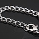 Toggle clasp with extension art. 3-25, rhodium-plated, th. Korea, Accessories4, Blagoveshchensk,  Фото №1