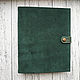 Кожаный ежедневник А5 тёмно-зелёный в твёрдой обложке, Ежедневники, Санкт-Петербург,  Фото №1