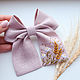 Bow with embroidery - Spikelets, daisies. Hairpins. annetka-ann (annetka-ann). My Livemaster. Фото №4