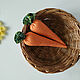 Текстильная морковь. Игрушечные овощи. Еда для детской кухни. Кукольная еда. Hygge Home Basket. Ярмарка Мастеров.  Фото №4