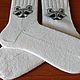 Заказать RussianSocks Носки с енотами белые вязаные енотик шерстяные еноты. RussianSocks ВЯЗАНЫЕ НОСКИ ВАРЕЖКИ. Ярмарка Мастеров. . Носки Фото №3